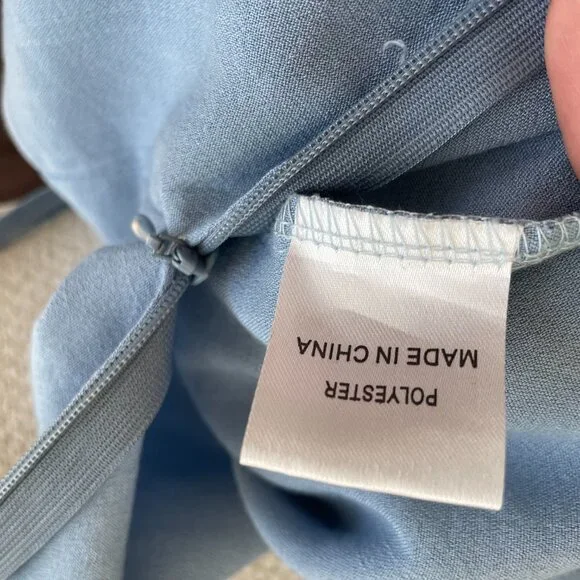 White Fox Blue Tie-Back Mini Dress with Adjustable Straps XS - Picture 7 of 7